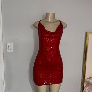 Beautiful sparkly red dress